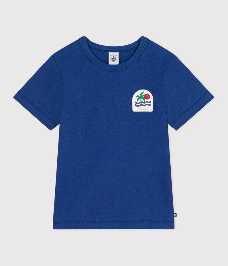 Kinder T-shirt met korte mouwen van katoen blauw