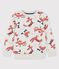 Sweater in molton voor meisjes/jongens beige MONTELIMAR/wit MULTICO