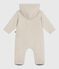Effen gewatteerd babypakje met capuchon en voetjes beige MONTELIMAR CHINE