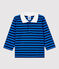 Katoenen babypolo. blauw/blauw