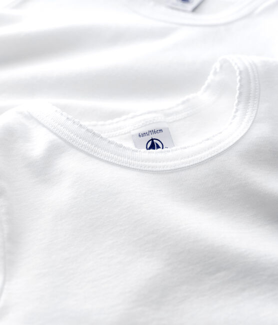 Lot de 2 tee-shirts blancs courtes petite fille variante 1