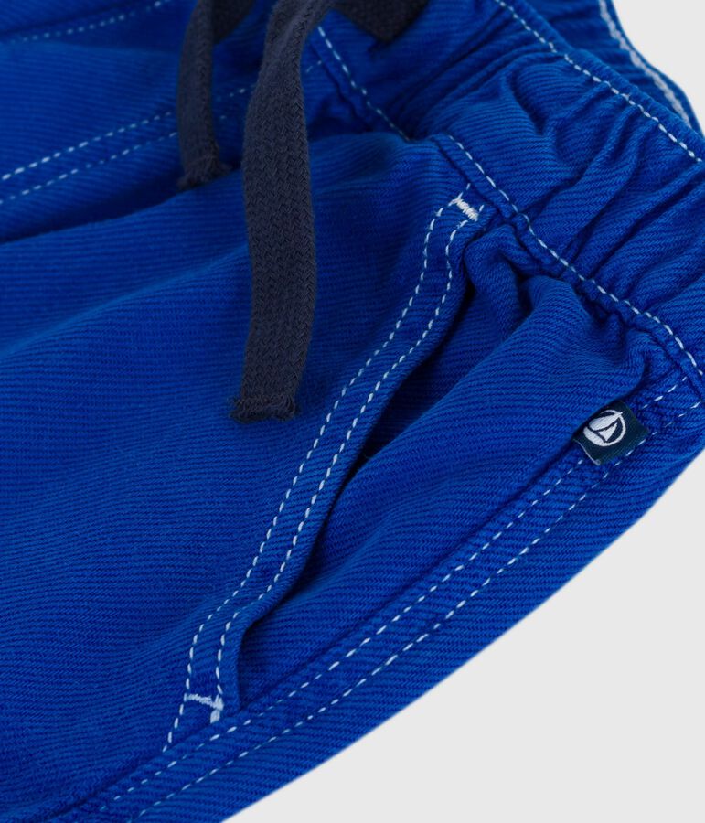 Bermuda cargo enfant en coton bleu