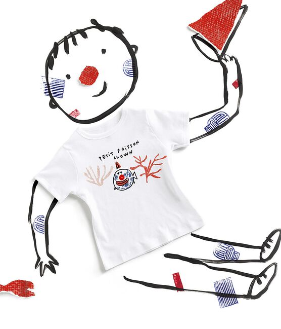 Tee shirt Serge Bloch enfant blanc ECUME