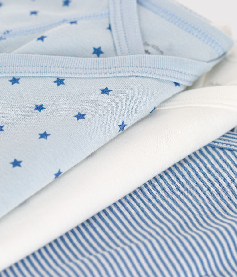 Set van 3 overslagbody's met korte mouwen van katoen voor baby's variante 1