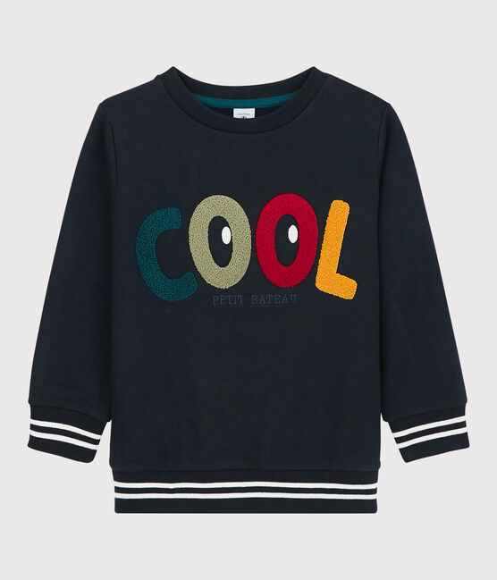 Sweatshirt en molleton enfant garçon bleu SMOKING