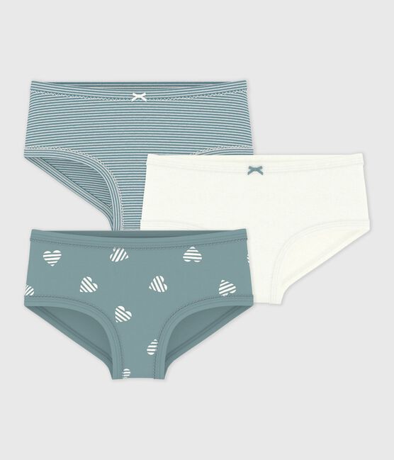 Lot de culottes enfant en coton taille haute imprimé cœurs variante 1