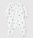 Combinaison longue à imprimé fleuri bébé fille en tissu couche