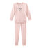Warme pyjama in geruwde bouclébadstof voor meisjes roze JOLI