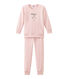 Warme pyjama in geruwde bouclébadstof voor meisjes