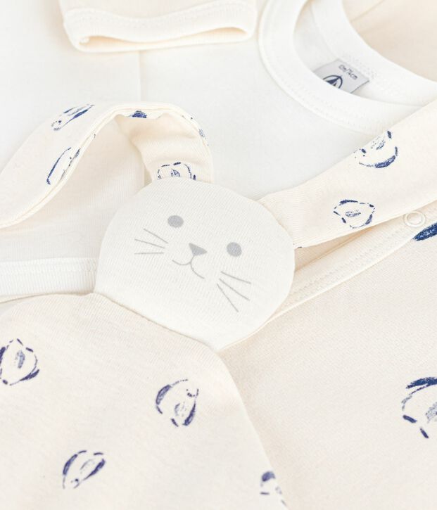 Cadeauset babypyjama van fluweel met bloemenprint multicouleur