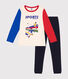 Pyjama en coton uni motif sports enfant
