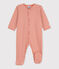 Katoenen babypyjama met milleraies-streepjes roze BRANDY/wit MARSHMALLOW