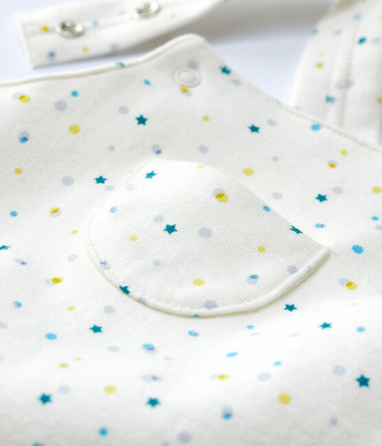 Babypakje van dubbelzijdige jersey van biologisch katoen wit MARSHMALLOW/wit MULTICO