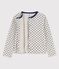 Cardigan voor meisjes in molton grijs BELUGA/blauw MEDIEVAL