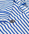 Uniseks sweatshirt met kap en streepjes van katoenen badstof voor kinderen blauw MARSHMALLOW/ PORCELANA