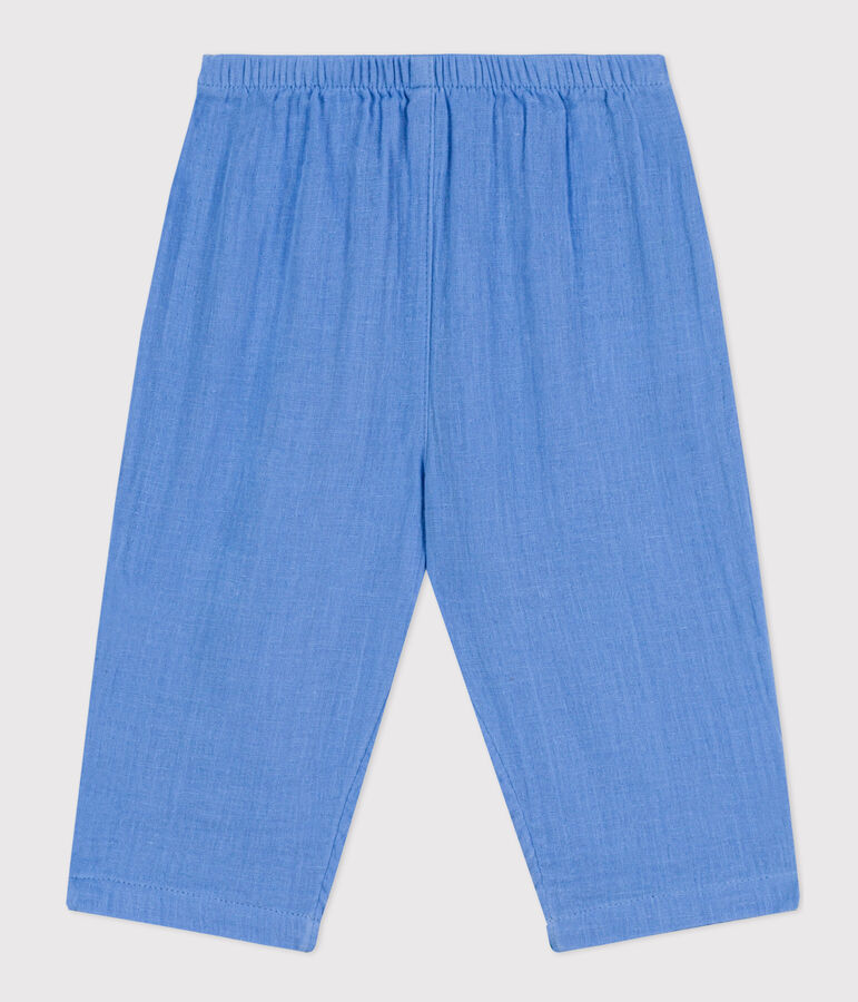 Babybroek van luchtig katoen blauw