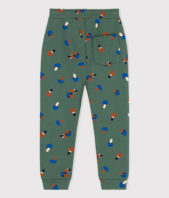 Joggingbroek met print voor jongens/meisjes groen VALLEE/ecru MULTICO