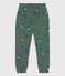 Joggingbroek met print voor jongens/meisjes groen VALLEE/ecru MULTICO