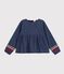 Blouse enfant en denim manches longues unie bleu