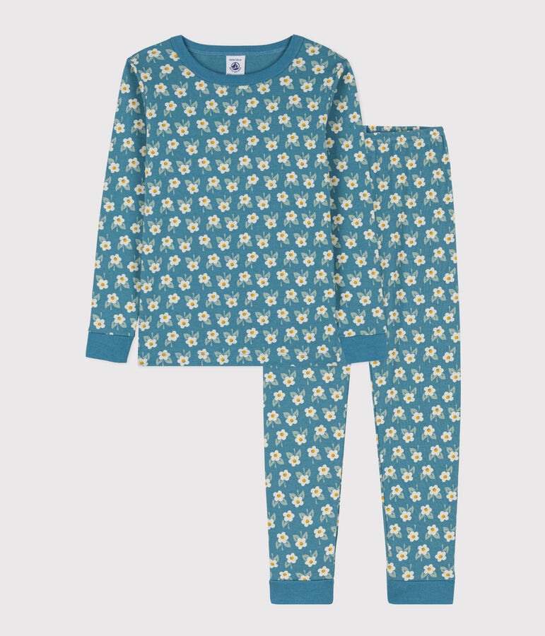 Aansluitende pyjama van katoen voor meisjes blauw/multicouleur