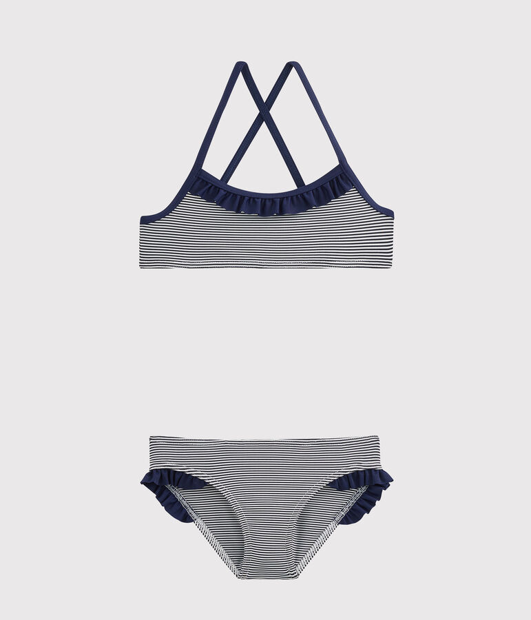 Meisjes badpak blauw ABYSSE/wit LAIT