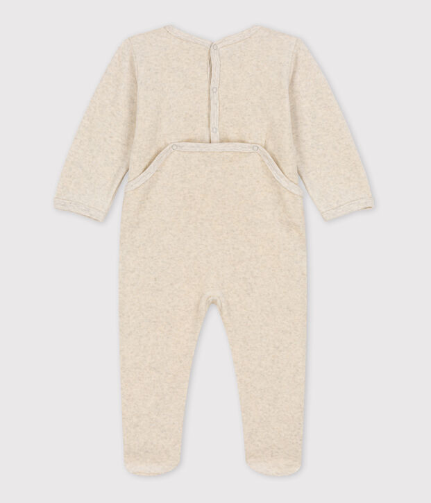 Dors-bien hiboux b&eacute;b&eacute; en velours beige chin&eacute;