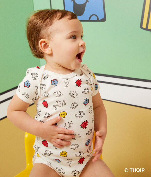 Setje met 3 katoenen babyrompertjes met Monsieur Madame-motief multicouleur