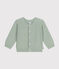 Cardigan en tricot de coton bébé vert HERBIER