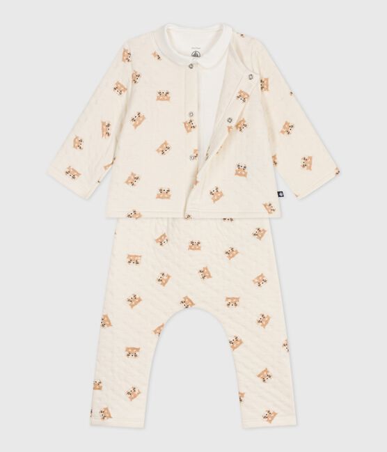 Ensemble 3 pièces bébé imprimé pandas roux en coton MILK/ MULTICO