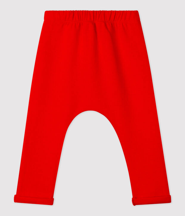 Broek in dikke jersey voor baby's rood