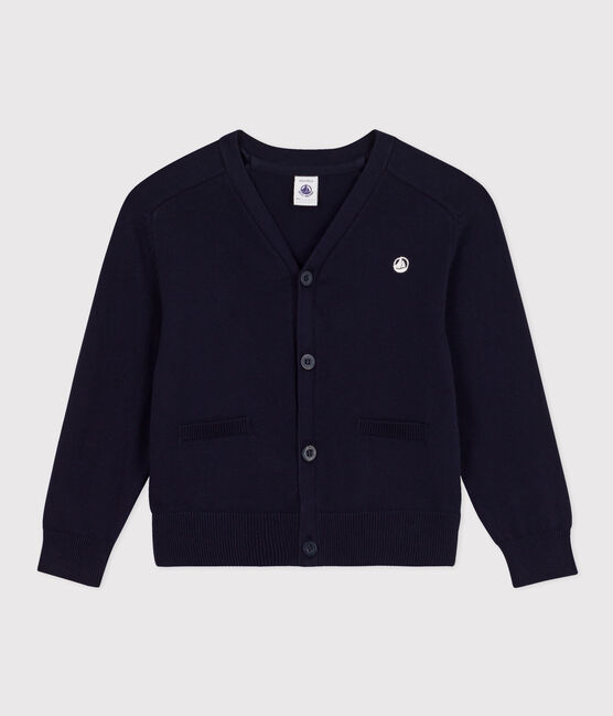 Katoenen jongensvest blauw SMOKING