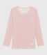 Tee-shirt manches longues laine et coton milleraies petite fille