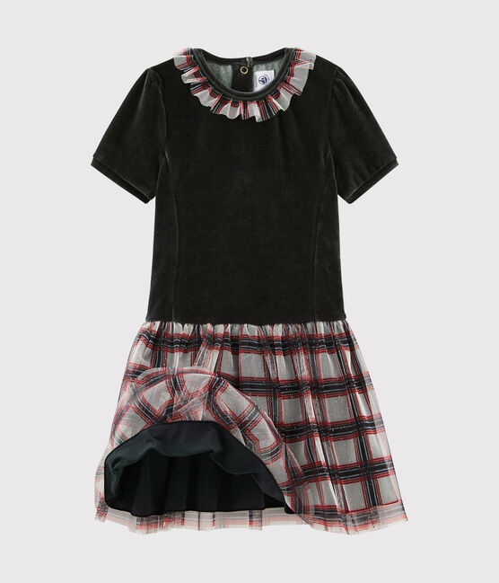 Robes manches courtes enfant fille noir NOIR/blanc MULTICO