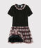 Robes manches courtes enfant fille noir NOIR/blanc MULTICO