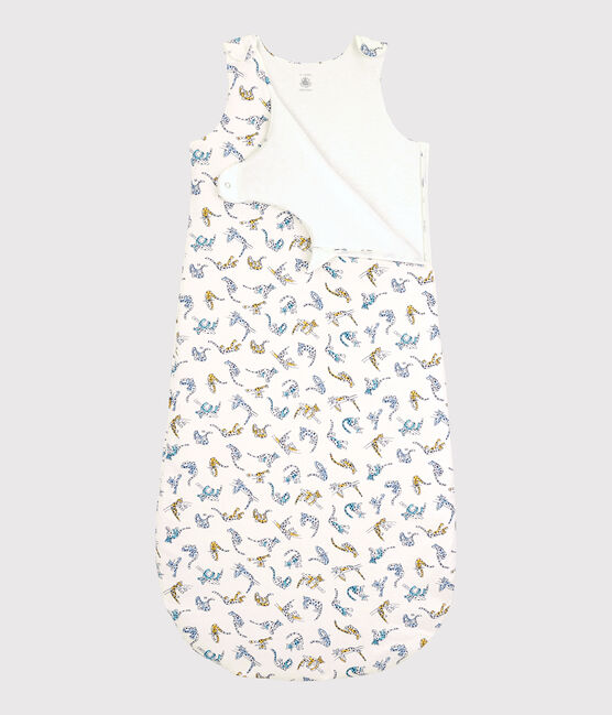 Gigoteuse bébé imprimé panthères en coton biologique blanc MARSHMALLOW/blanc MULTICO