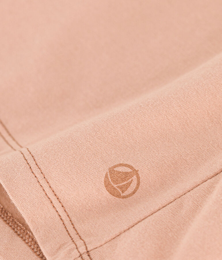 Tee-shirt LE DROIT col rond en coton Femme beige