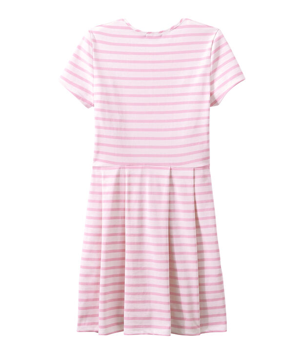 ROBE MANCHE COURTE blanc/rose