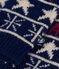 Gebreid babyvestje met wol blauw MEDIEVAL/wit MULTICO