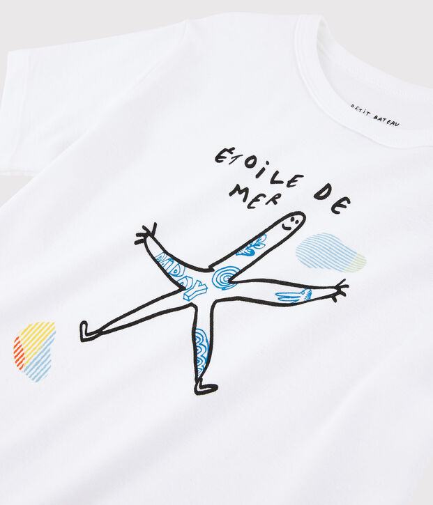 Tee shirt Serge Bloch enfant blanc