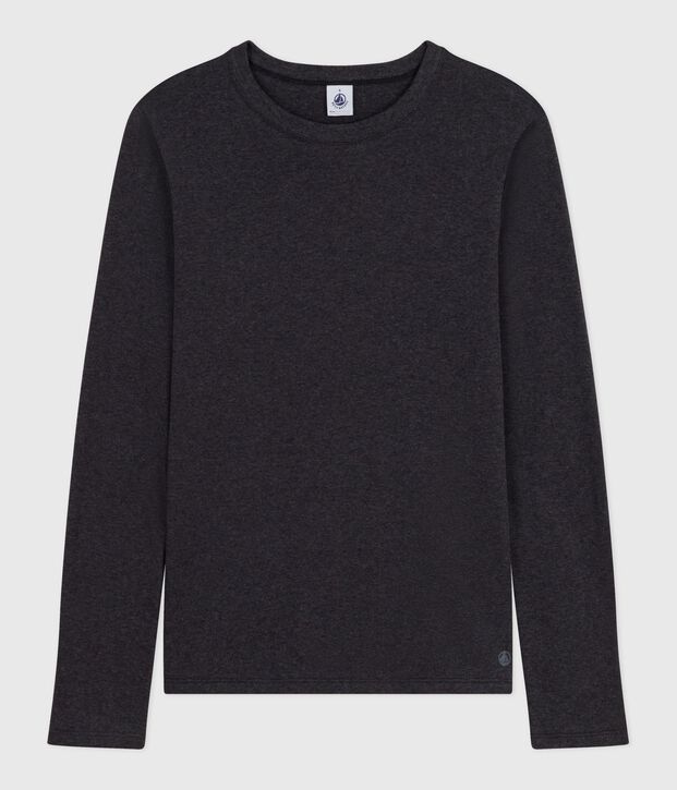 Tee-shirt femme l'iconique en coton manches longues gris