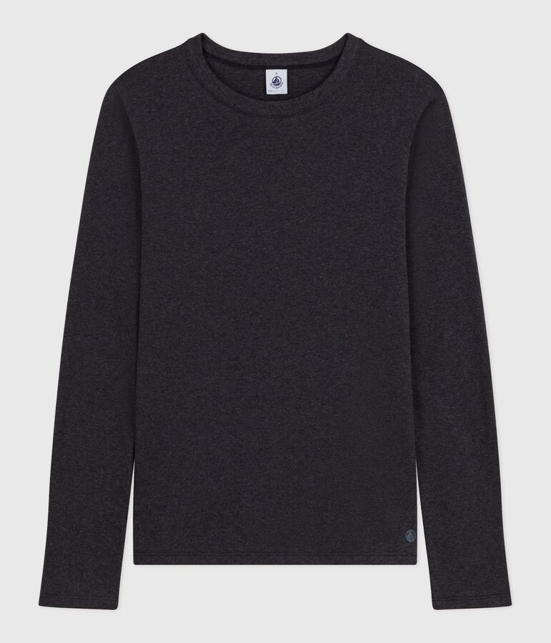 Tee-shirt femme l'iconique en coton manches longues gris