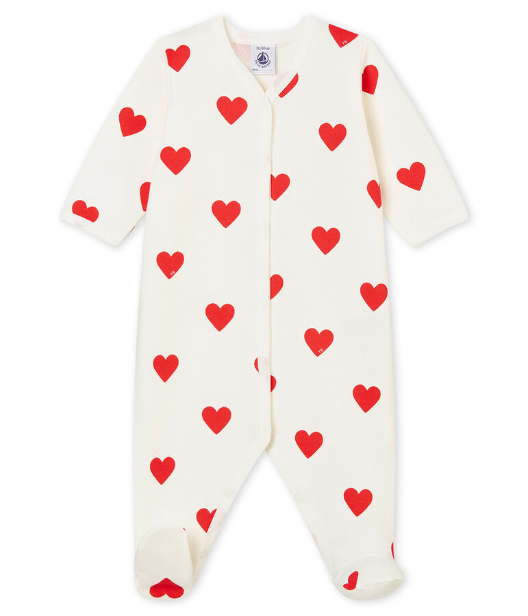 Pyjama voor babymeisjes wit/rood