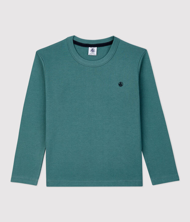 T-shirt in biokatoen voor jongens/meisjes groen