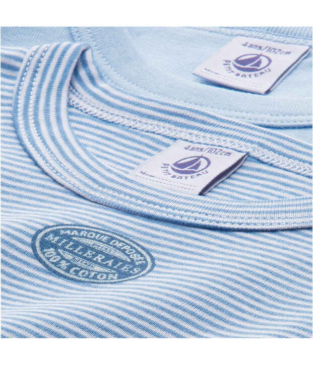 Set van twee jongens-T-shirts met milleraies-strepen set .