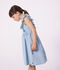 Robe sans manches enfant en coton bleu