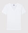 Iconisch katoenen Dames T-shirt met V-hals wit ECUME