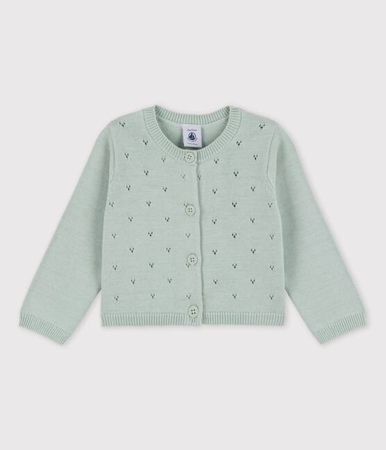 Cardigan en tricot raffiné bébé vert HERBIER