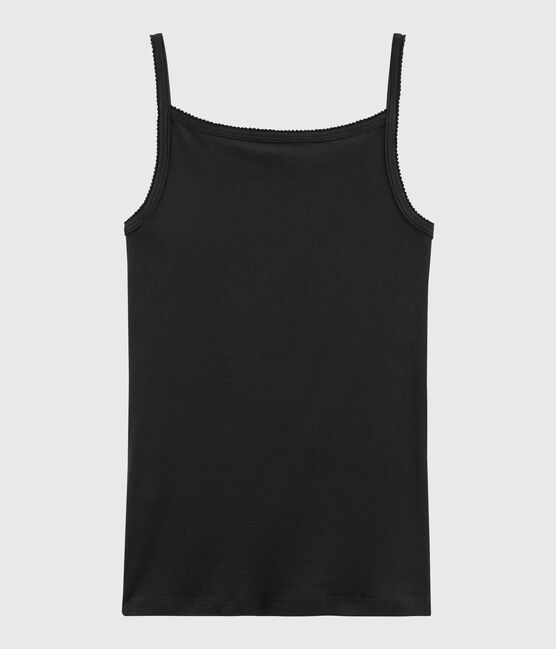 Chemise à bretelles iconique en coton Femme noir NOIR