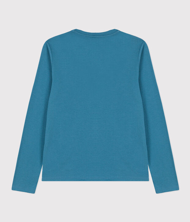 Tee-shirt LE DROIT col V en coton Femme bleu