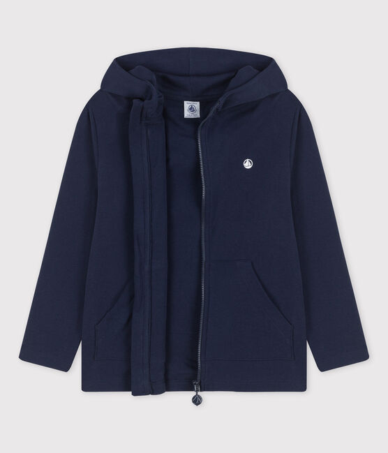 Sweatshirt à capuche enfant fille / garçon bleu SMOKING
